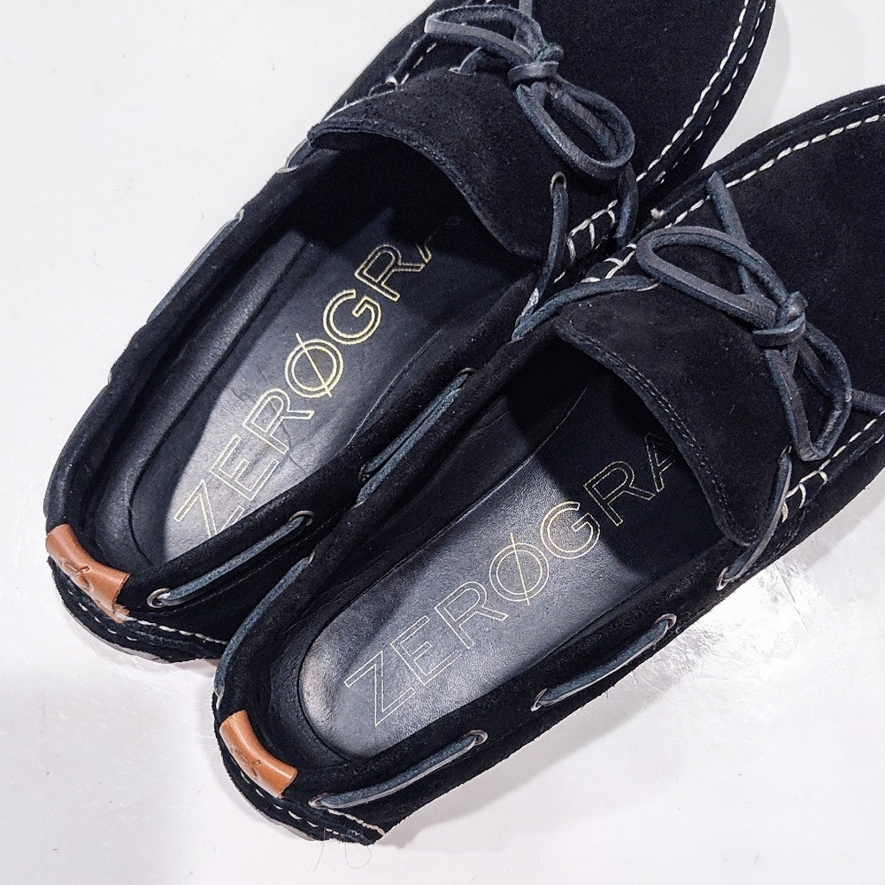 Cole Haan Zerogrand Camp Moc Driver Black Suede Mens 10M Loafers C25991 - Picture 6 of 14